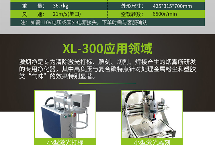 激光打标烟尘净化器XL300
